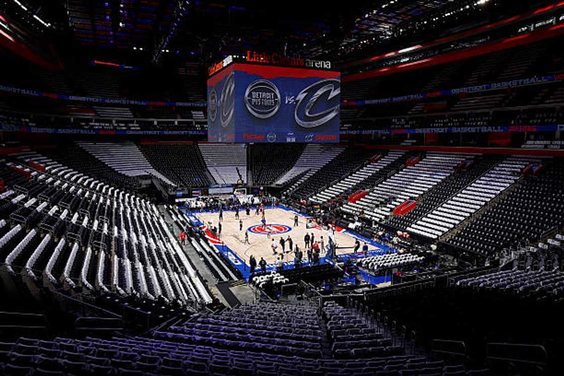 An overview of Little Caesars Arena. An overview of Little Caesars Arena.