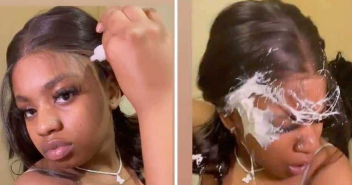 A video has making the rounds on Twitter for epic wig fail A video has making the rounds on Twitter for epic wig fail