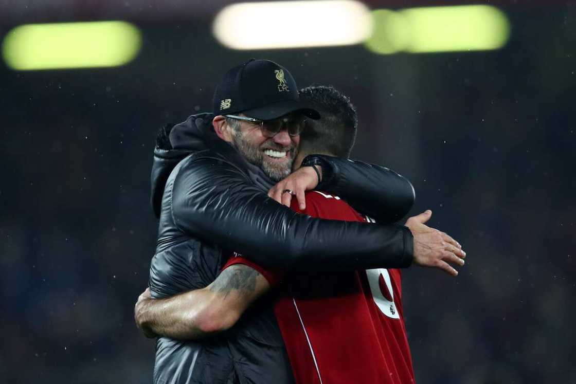 Dejan Lovren and Jurgen Klopp