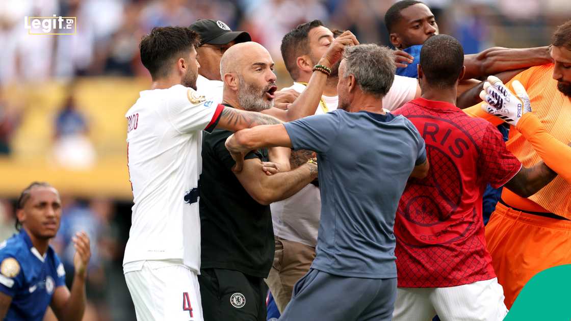 Enzo Maresca, Chelsea, Luis Enrique, PSG, FIFA Club World Cup, New Jersey. Enzo Maresca, Chelsea, Luis Enrique, PSG, FIFA Club World Cup, New Jersey.