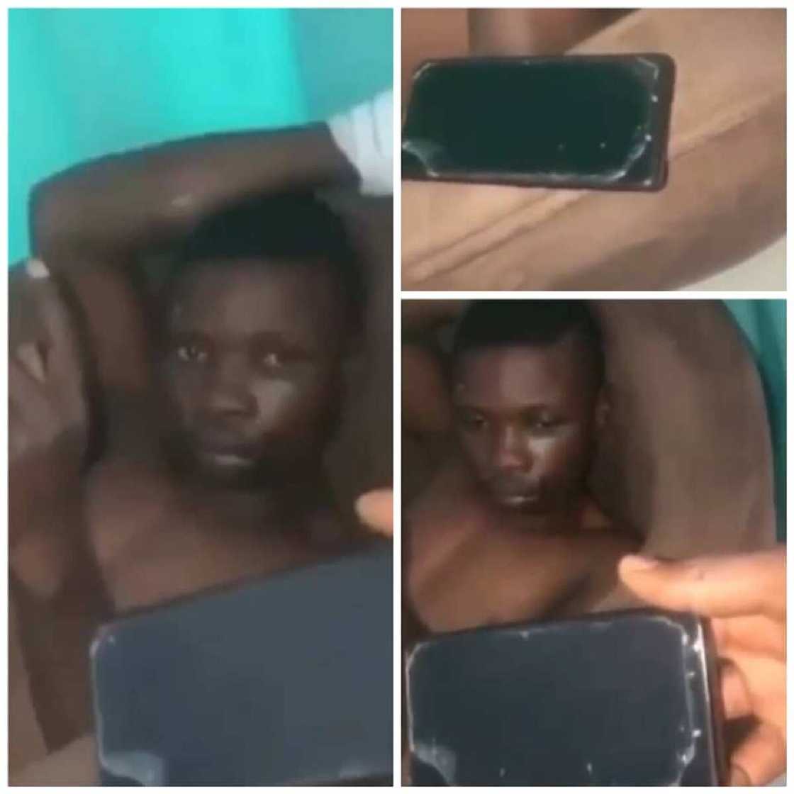 Bidiyo: Ɗan zanga-zanga ya saci wayar ma'aikaciyar jinya da ta kula da shi ya ɓoye cikin ɗan kamfai Bidiyo: Ɗan zanga-zanga ya saci wayar ma'aikaciyar jinya da ta kula da shi ya ɓoye cikin ɗan kamfai