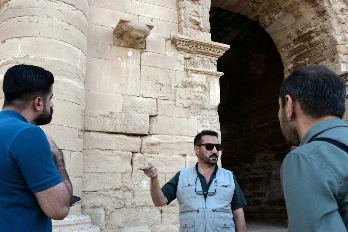 Five years after the defeat of IS, the first group of tourists visits the Hatra archaeological site in north Iraq Five years after the defeat of IS, the first group of tourists visits the Hatra archaeological site in north Iraq