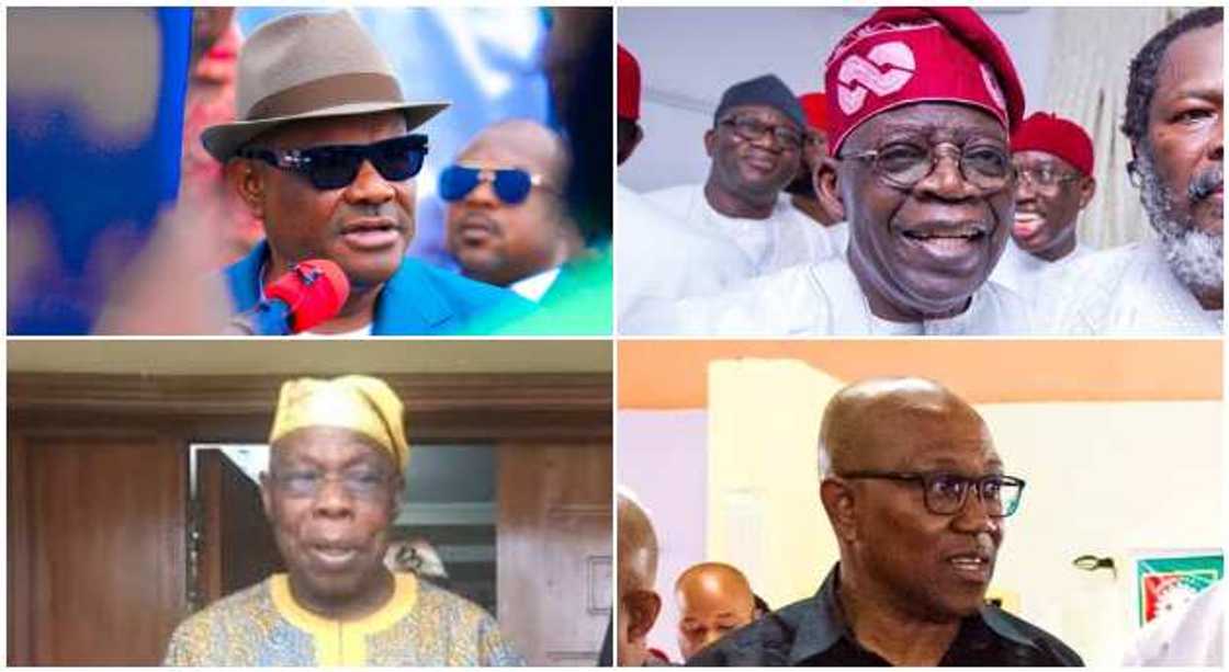Wike, Tinubu, Obi, OBJ Wike, Tinubu, Obi, OBJ