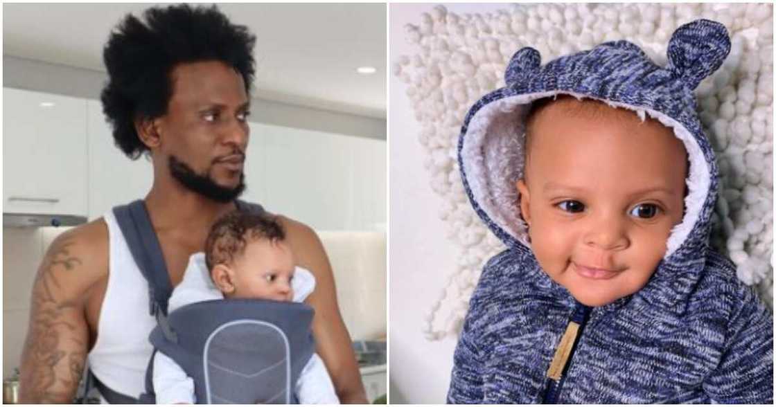 Omashola gifts his 'oyinbo' baby plot of Land