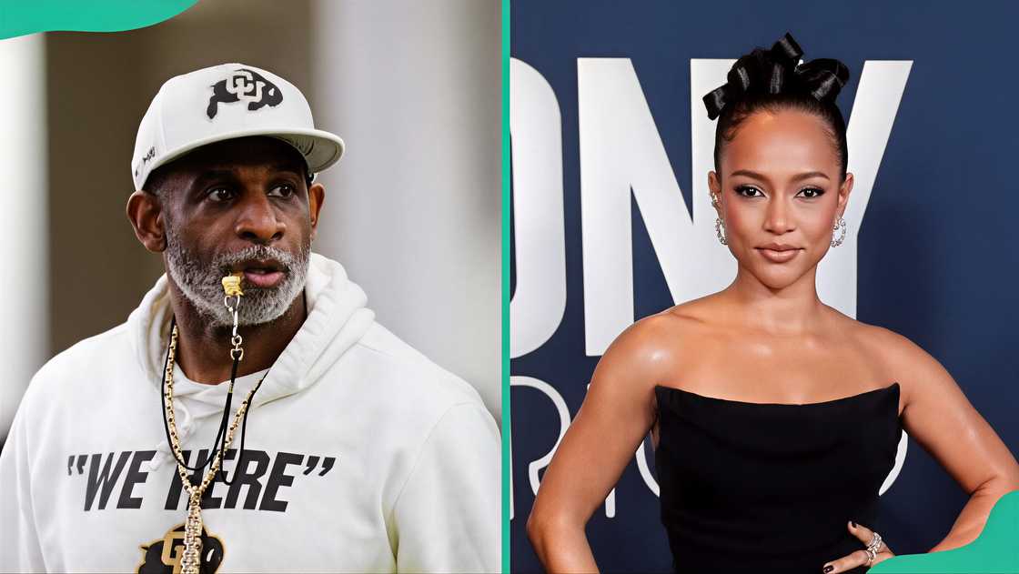 NFL coach Deion Sanders and actress Karrueche Tran NFL coach Deion Sanders and actress Karrueche Tran