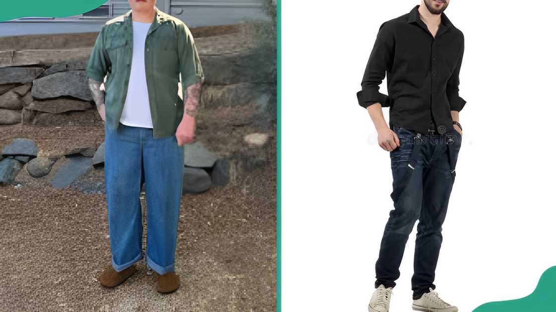 Rolled sleeves and jeans Rolled sleeves and jeans