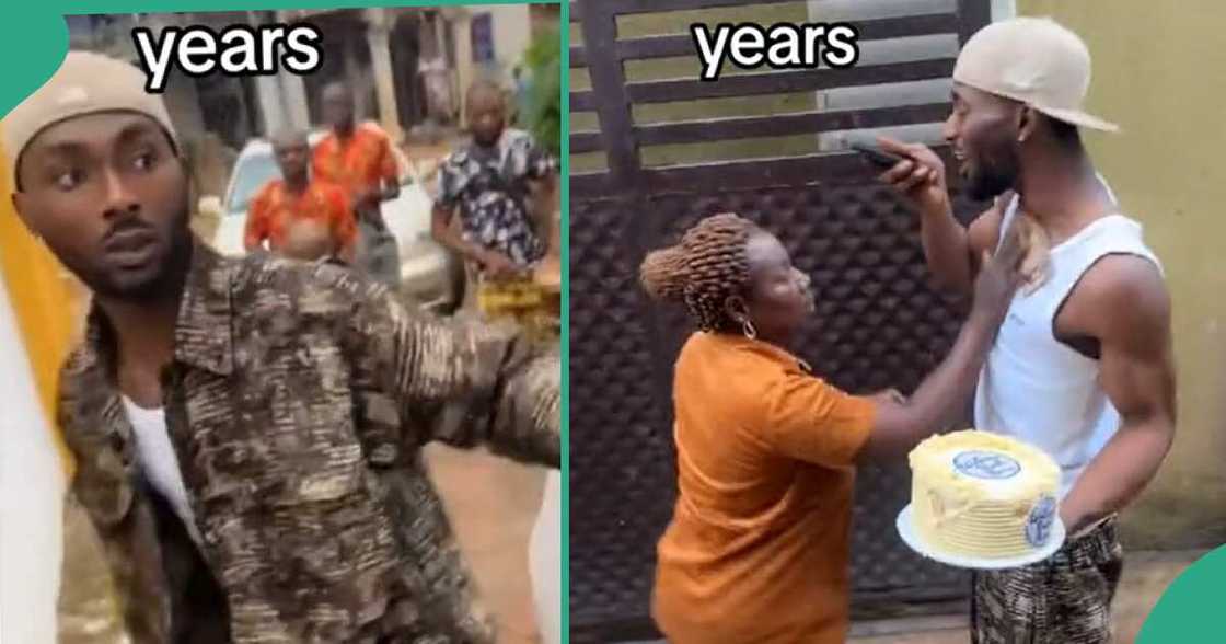 Man returns to his family after 8 years. Man returns to his family after 8 years.