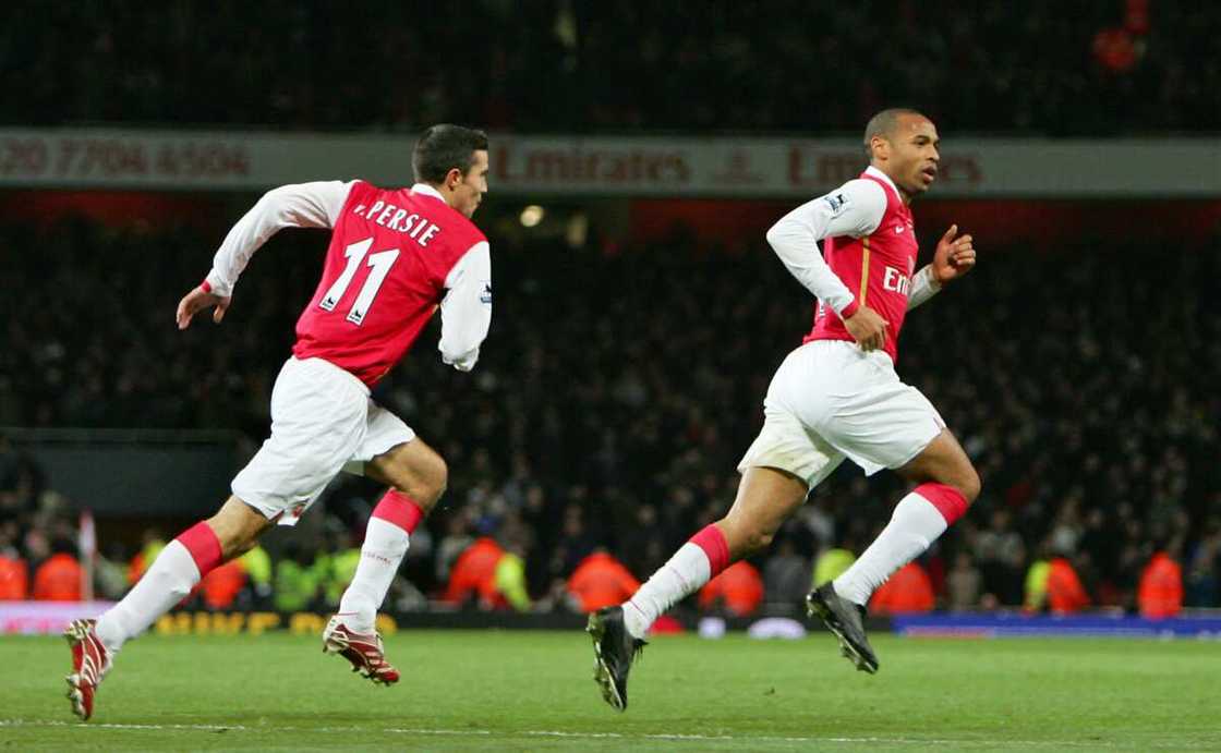 Robin van Persie and Henry Robin van Persie and Henry