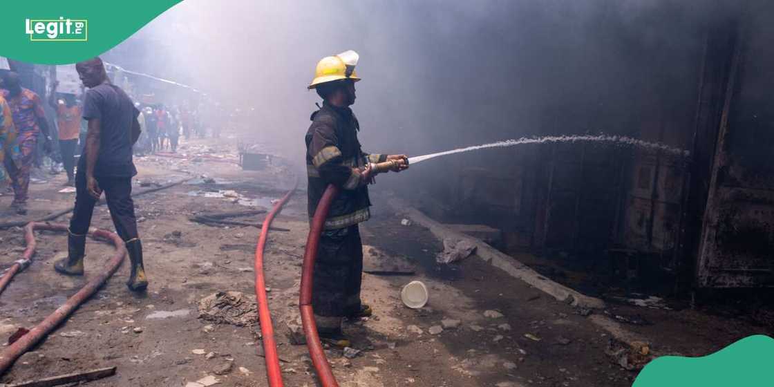 The tragic fire incident occurred in Ikeja area of Lagos state The tragic fire incident occurred in Ikeja area of Lagos state