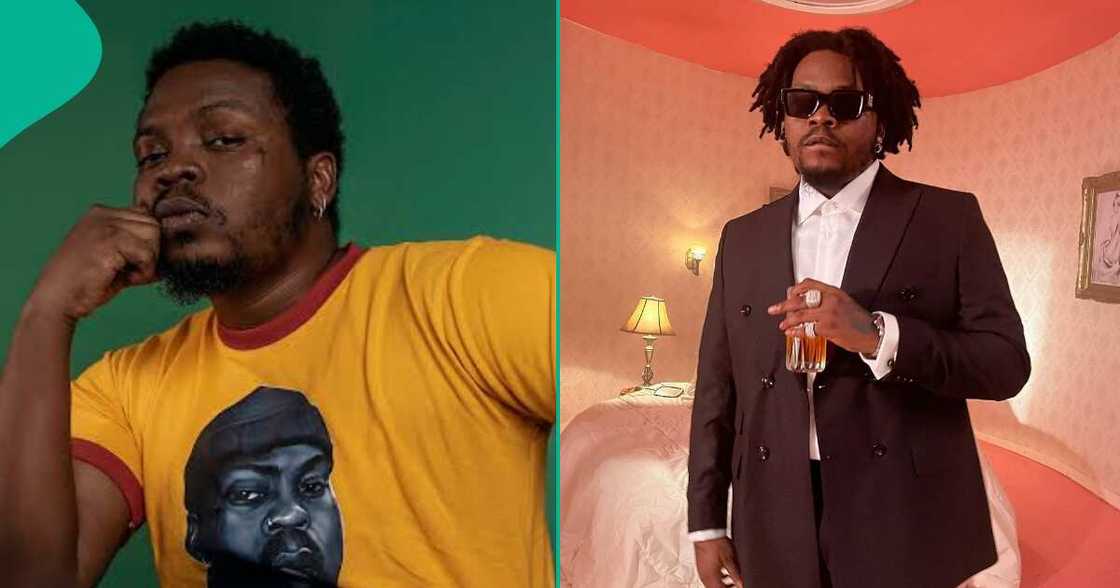 Olamide and a fan at Davido's wedding Olamide and a fan at Davido's wedding