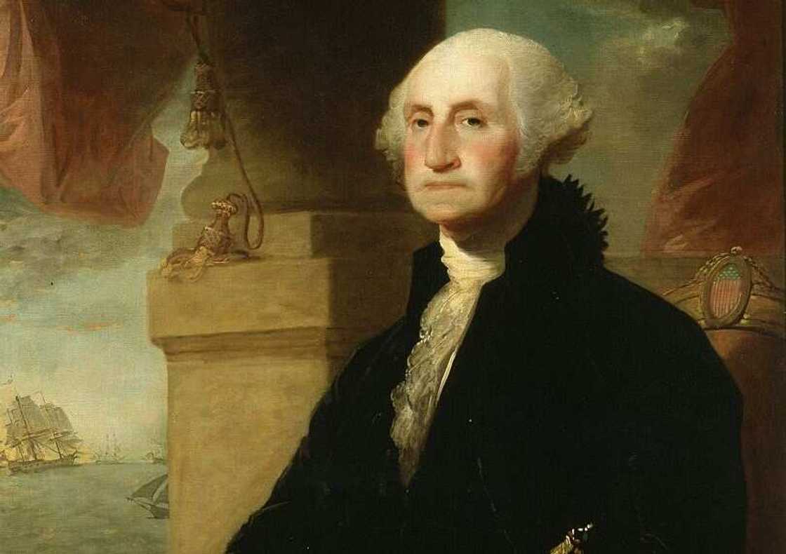 A portrait painting of George Washington A portrait painting of George Washington