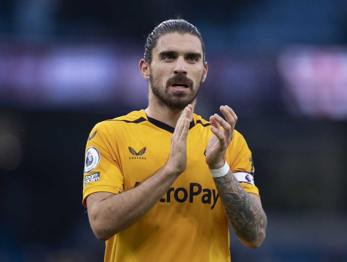 Ruben Neves of Wolverhampton Wanderers applauds fans following the Premier League match Ruben Neves of Wolverhampton Wanderers applauds fans following the Premier League match