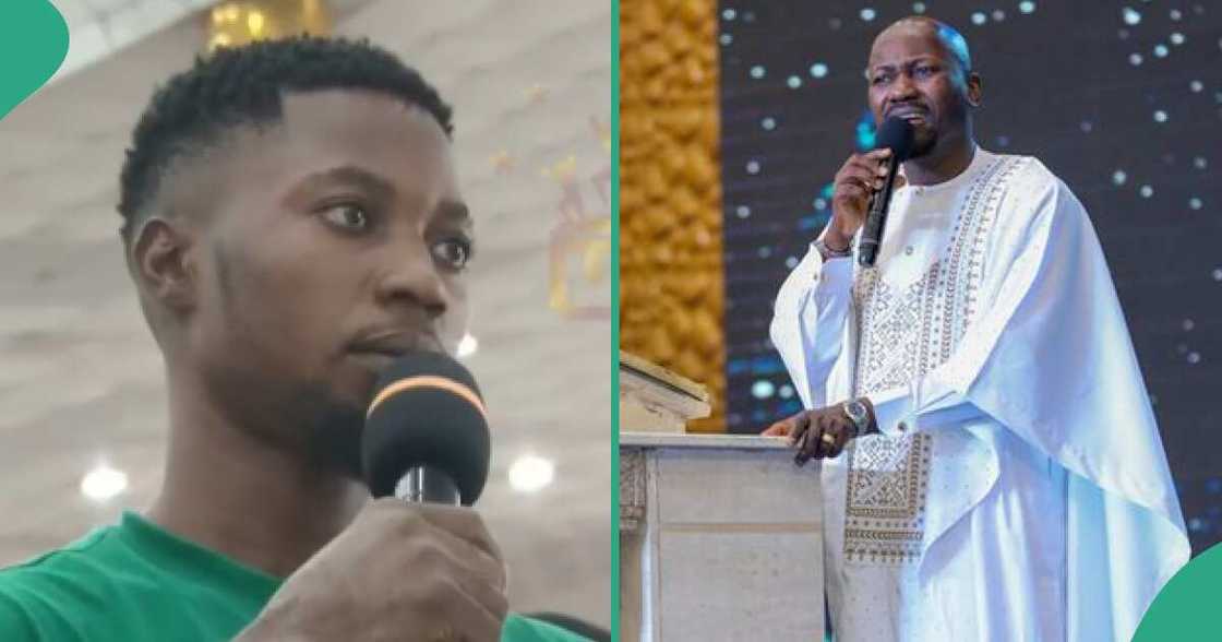 Boy emotional as Apostle Suleman gifts him over N20 million in church Boy emotional as Apostle Suleman gifts him over N20 million in church