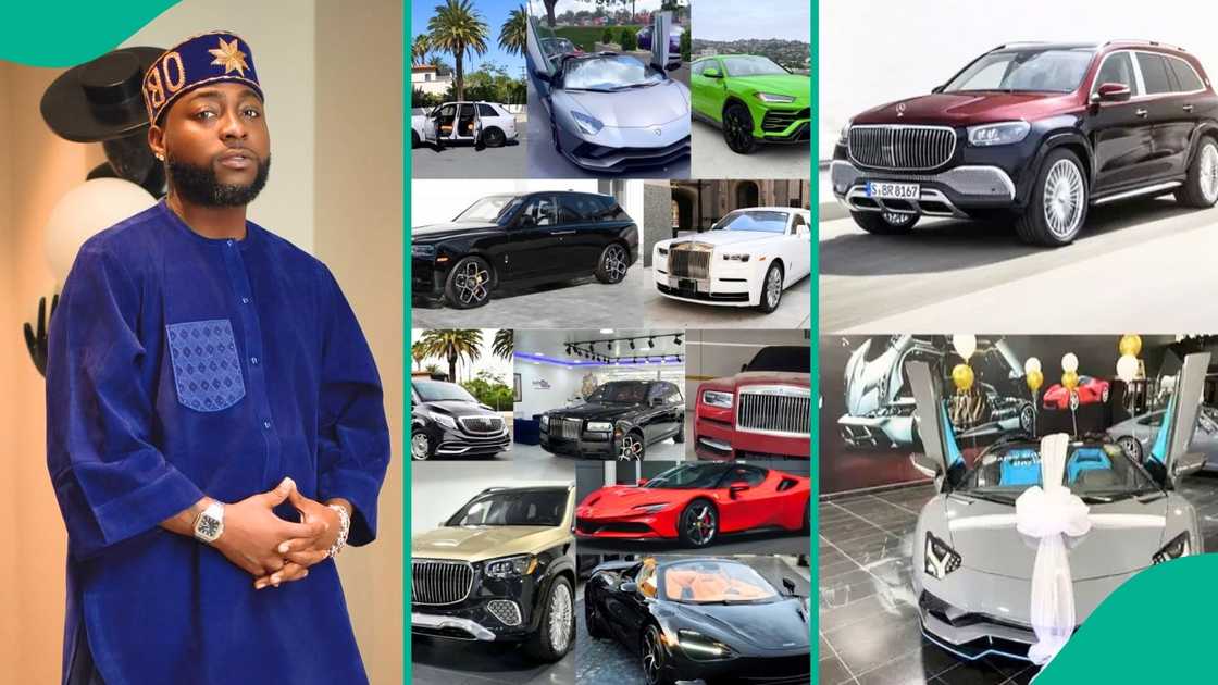 Davido’s multi-billion naira car collection features luxury rides from Rolls-Royce, Lamborghini and Mercedes-Maybach