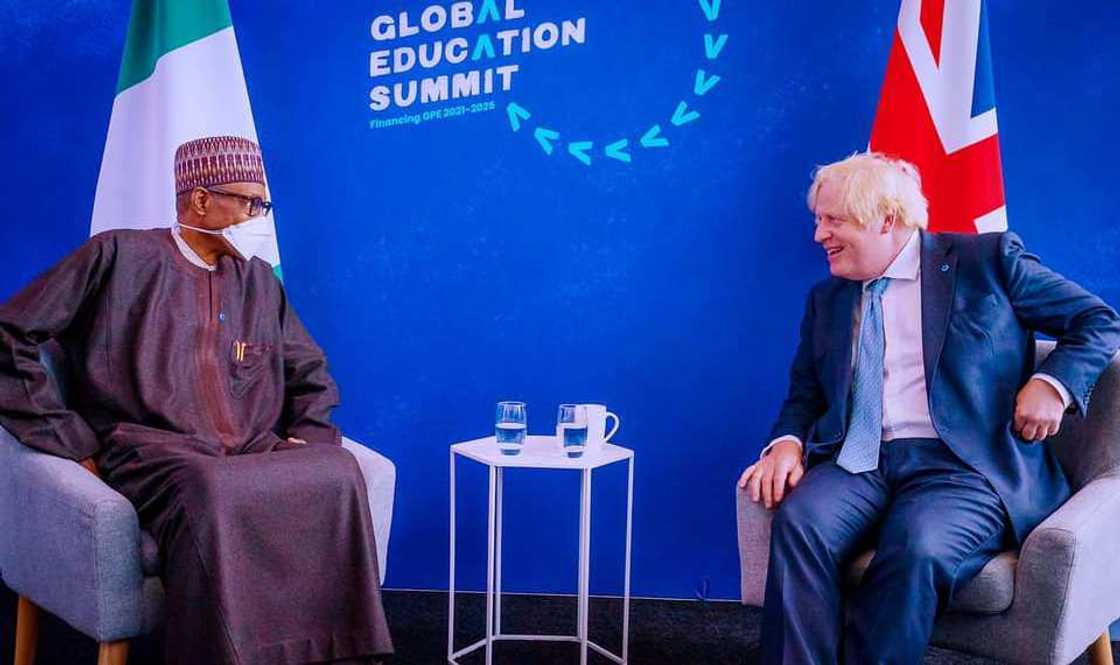 President Muhammadu Buhari and UK Prime Minister, Boris Johnson President Muhammadu Buhari and UK Prime Minister, Boris Johnson