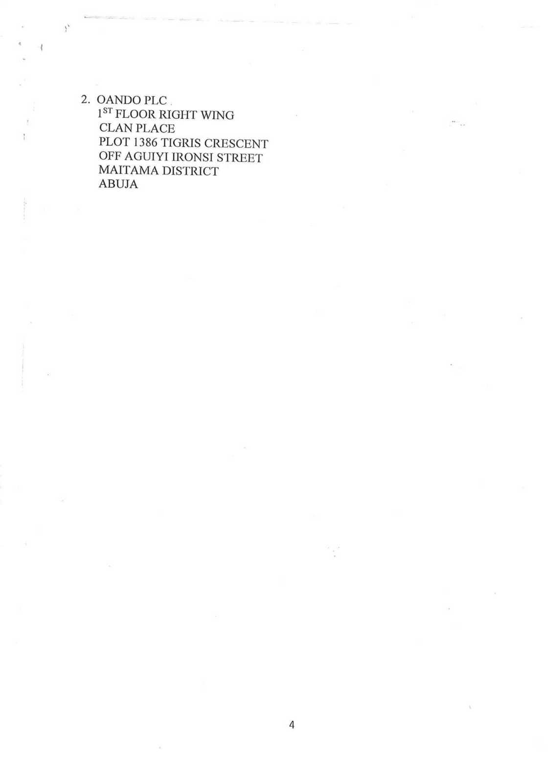 Oando shareholders have taken SEC to court to challenge penalties against Oando in May 31st letter