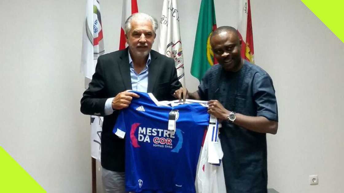 Kunle Soname owns Portuguese club CD Feirense Kunle Soname owns Portuguese club CD Feirense