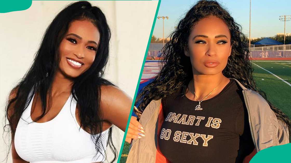 Pilar takes pictures in white and black outfits Pilar takes pictures in white and black outfits