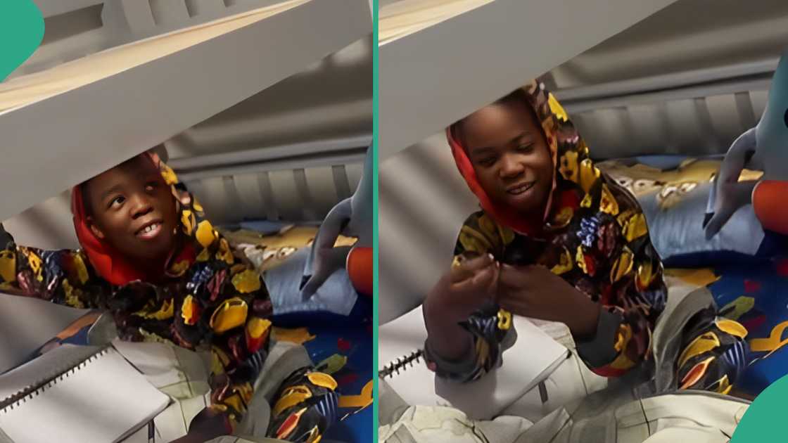 Boy calls his parents lucky. Boy calls his parents lucky.