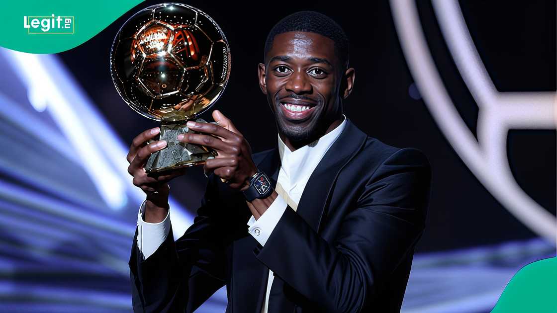 Ousmane Dembele, Paris Saint-Germain, Theatre du Chatelet, Paris, France, Ballon d'Or. Ousmane Dembele, Paris Saint-Germain, Theatre du Chatelet, Paris, France, Ballon d'Or.