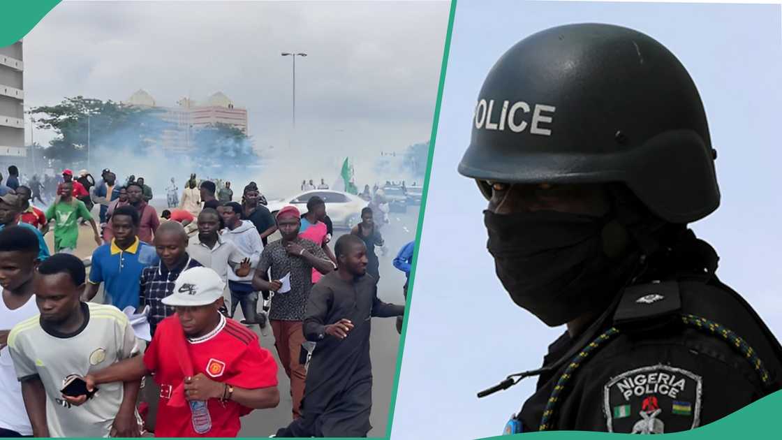 Tension fills Abuja as security operatives fire gunshots to disperse ‘Free Nnamdi Kanu’ protesters, sending activists like Omoyele Sowore running for safety. Tension fills Abuja as security operatives fire gunshots to disperse ‘Free Nnamdi Kanu’ protesters, sending activists like Omoyele Sowore running for safety.