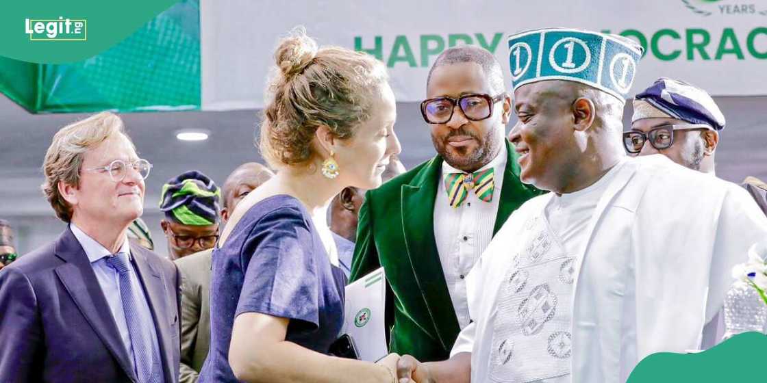 Lagos Speaker, Mudashiru Obasa with foreign diplomats Lagos Speaker, Mudashiru Obasa with foreign diplomats