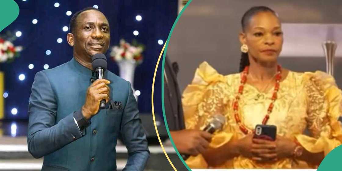 Pastor Enenche embarrasses lady during testimony time in church Pastor Enenche embarrasses lady during testimony time in church
