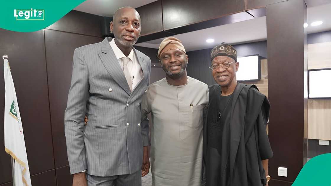 DG of Policy and Strategic Studies, Prof. Ayo Omotayo; MD of BOI, Dr Olasupo Olusi; Ex-information minister Lai Mohammed, during a courtesy visit on the MD in Lagos. DG of Policy and Strategic Studies, Prof. Ayo Omotayo; MD of BOI, Dr Olasupo Olusi; Ex-information minister Lai Mohammed, during a courtesy visit on the MD in Lagos.