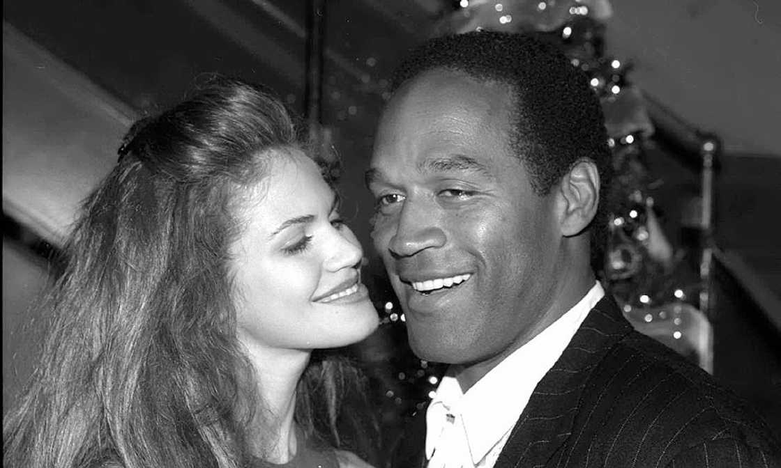 O.J. Simpson with Elite Model Paul Barbieri at Banana Cafe on East 22nd Street, NYC