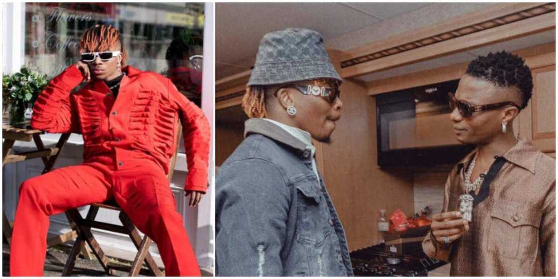 Music stars Oxlade and Wizkid Music stars Oxlade and Wizkid