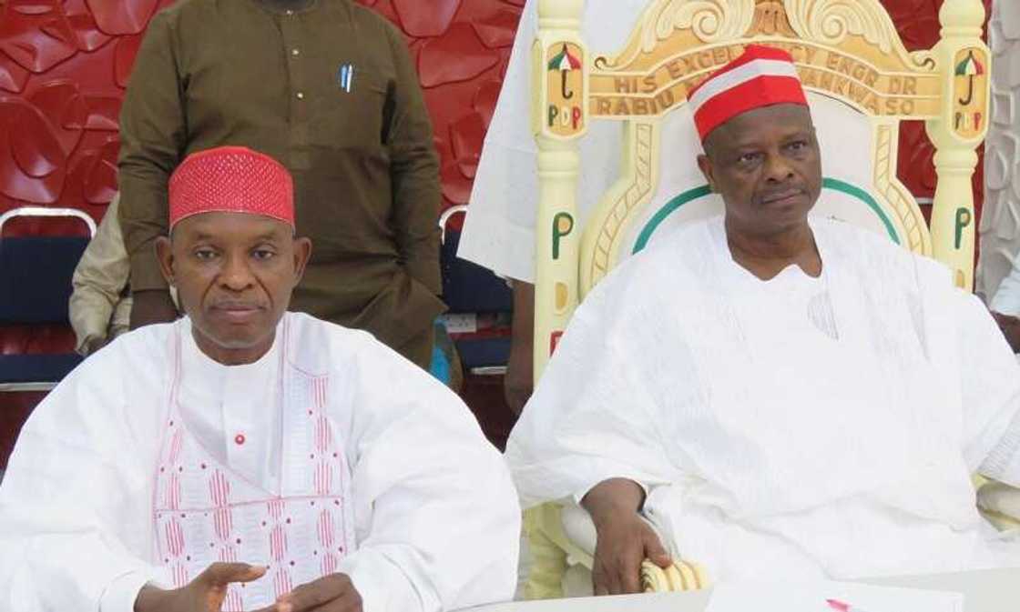 Abba K Yusuf tare da Ubangidan sa; Sanata Rabi'u Kwankwaso Abba K Yusuf tare da Ubangidan sa; Sanata Rabi'u Kwankwaso
