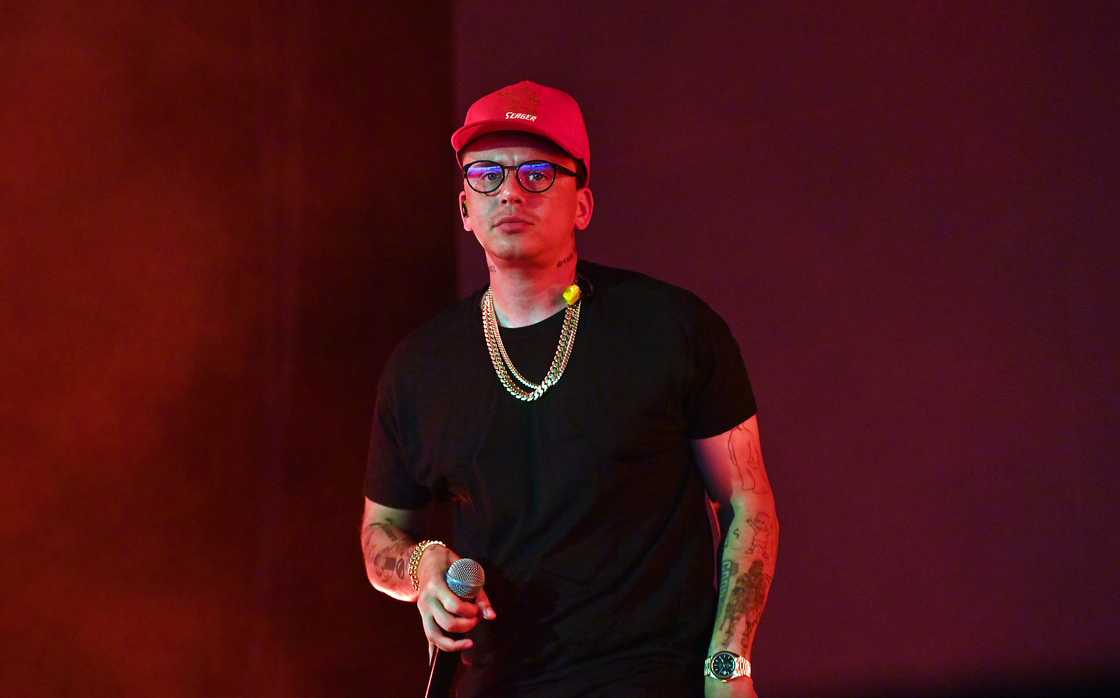 Rapper Logic performs onstage during Vinyl Verse Summer tour Rapper Logic performs onstage during Vinyl Verse Summer tour