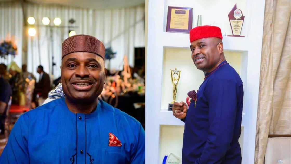 Kenneth Okonkwo in blue outfits Kenneth Okonkwo in blue outfits