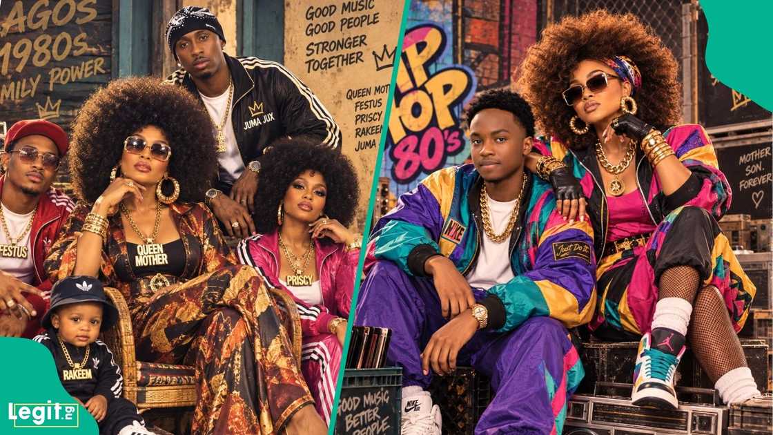 Iyabo Ojo, Mercy Aigbe, other celebrities rock voluminous hair and vintage attire for the popular 80s AI social media challenge