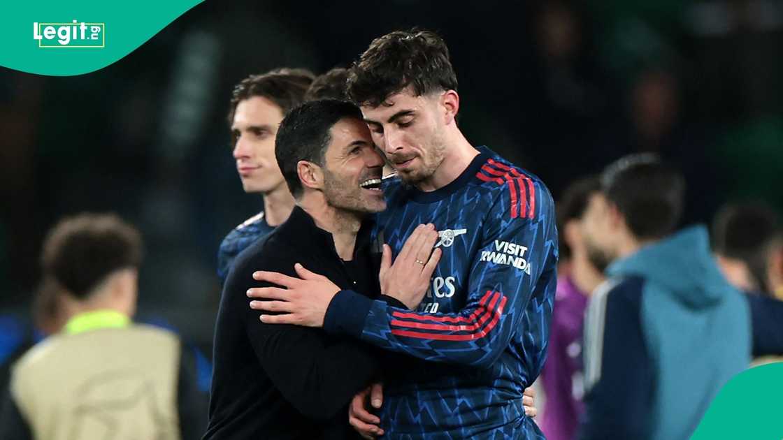 Mikel Arteta, Kai Havertz, UEFA, Champions League, Sporting Lisbon, Arsenal, Lisbon.