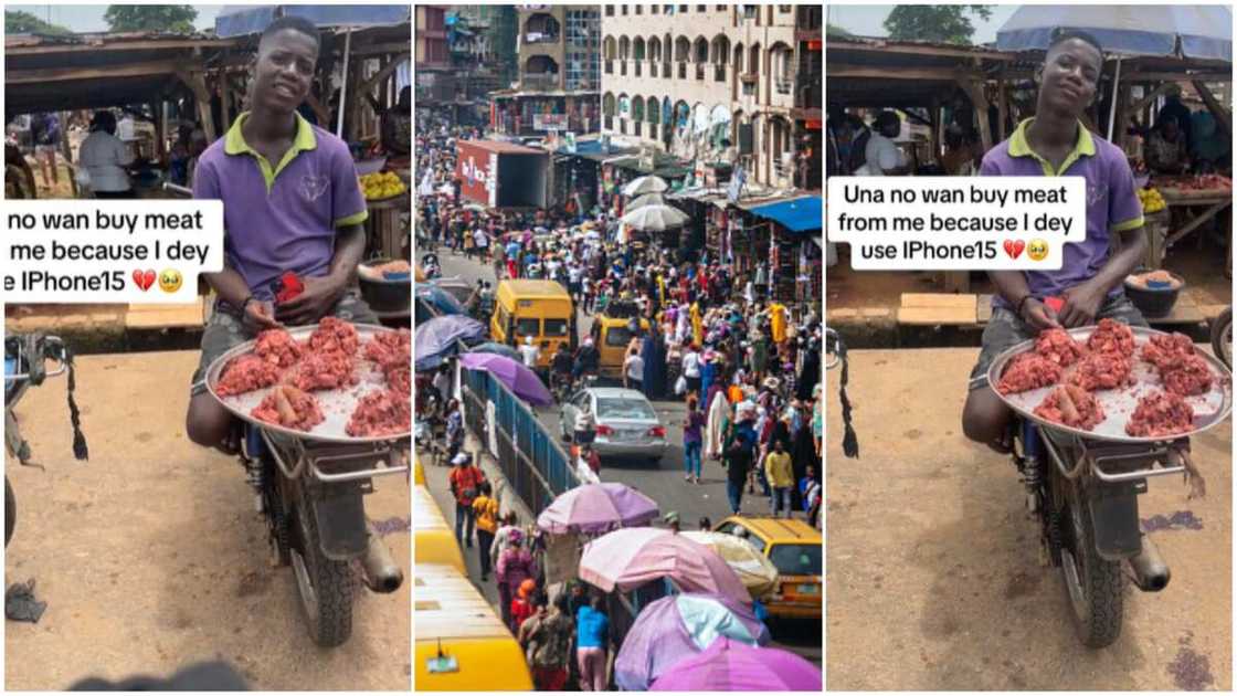 Meat seller in market/Business in Nigeria Meat seller in market/Business in Nigeria