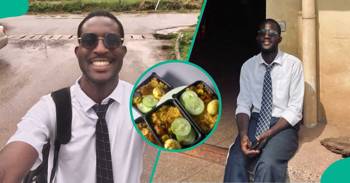 Man goes back to selling food after seeing his exam result.