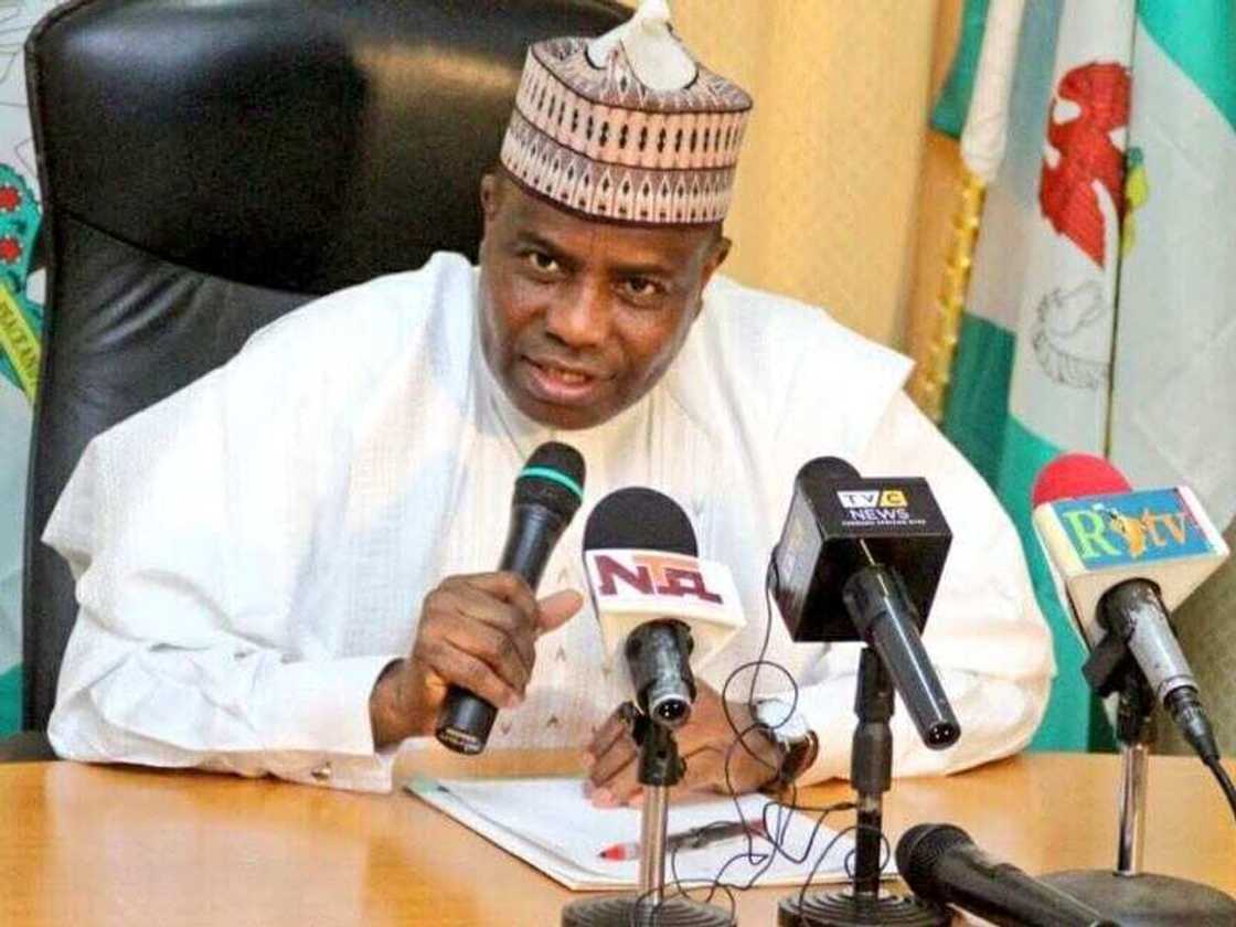 Governor Tambuwal delivering a speech