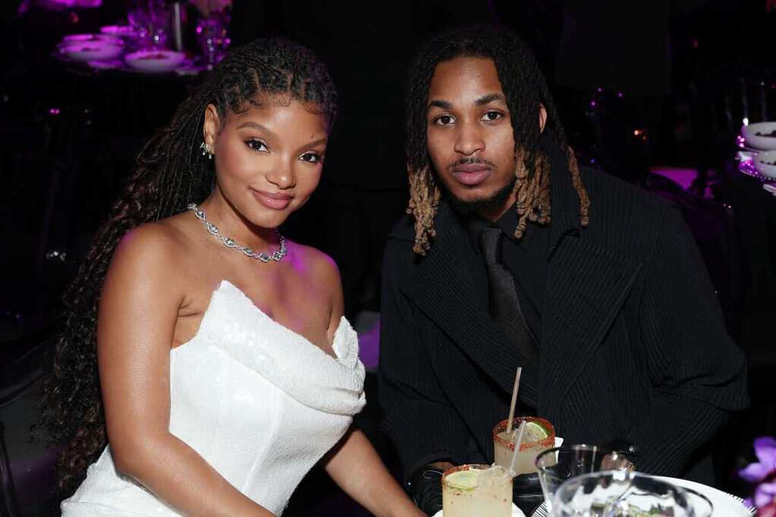 Halle Bailey and DDG at the Recording Academy Honors presented by The Black Music Collective Halle Bailey and DDG at the Recording Academy Honors presented by The Black Music Collective
