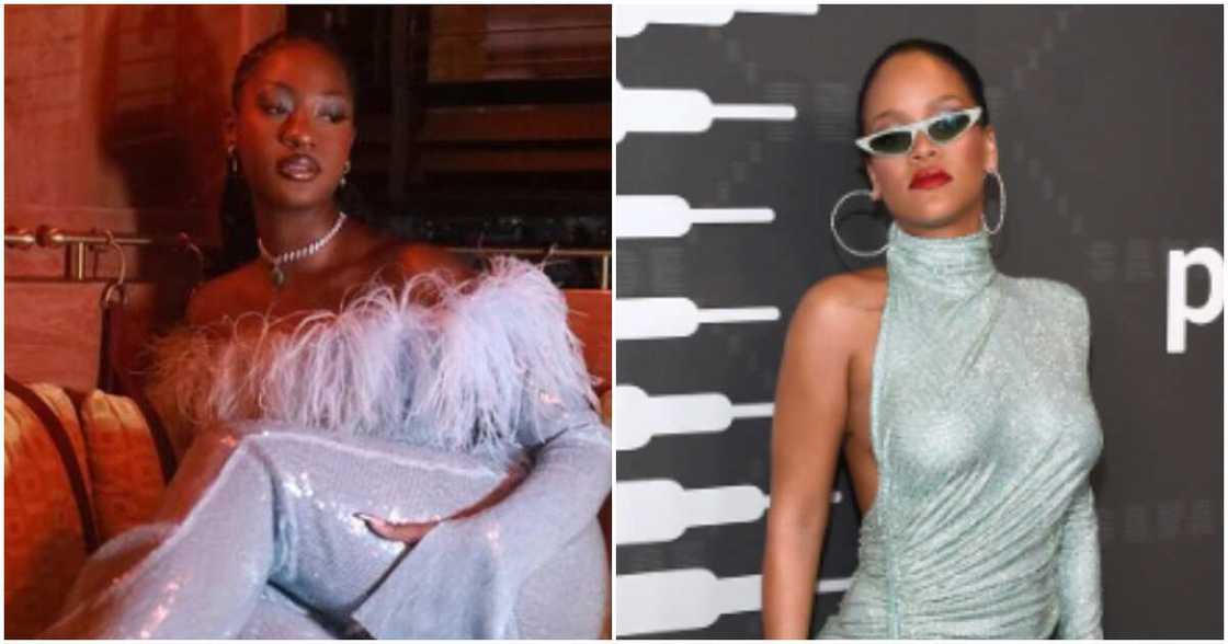 Nigerian singer Tems and Rihanna Nigerian singer Tems and Rihanna