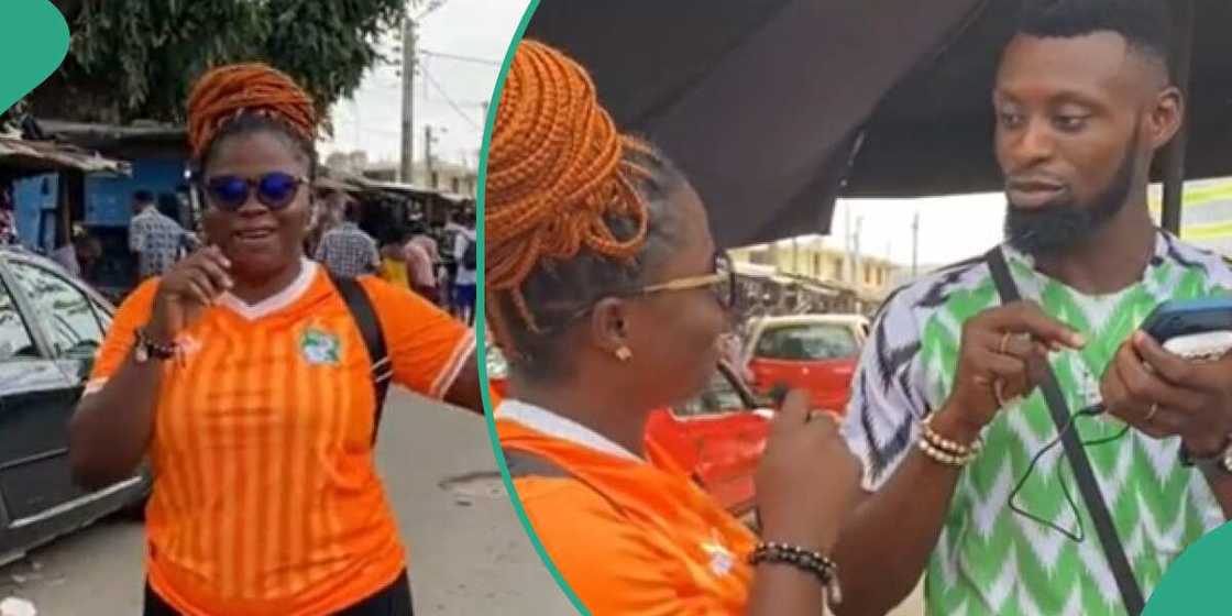 Photo of lady at Ivory Coast market