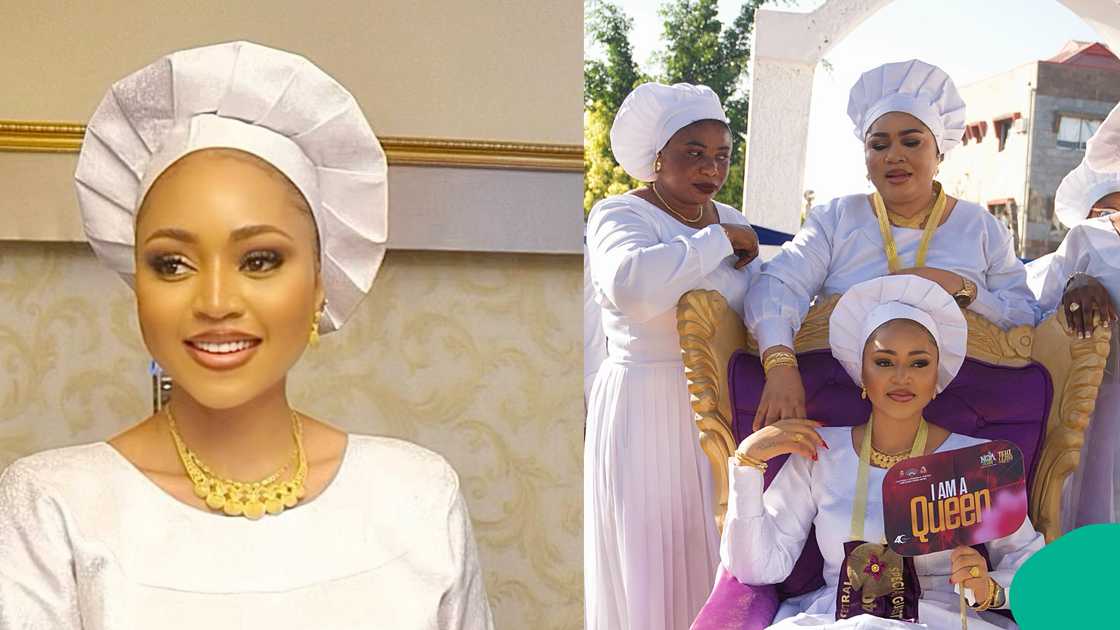 Regina Daniels congratulates fans. Regina Daniels congratulates fans.
