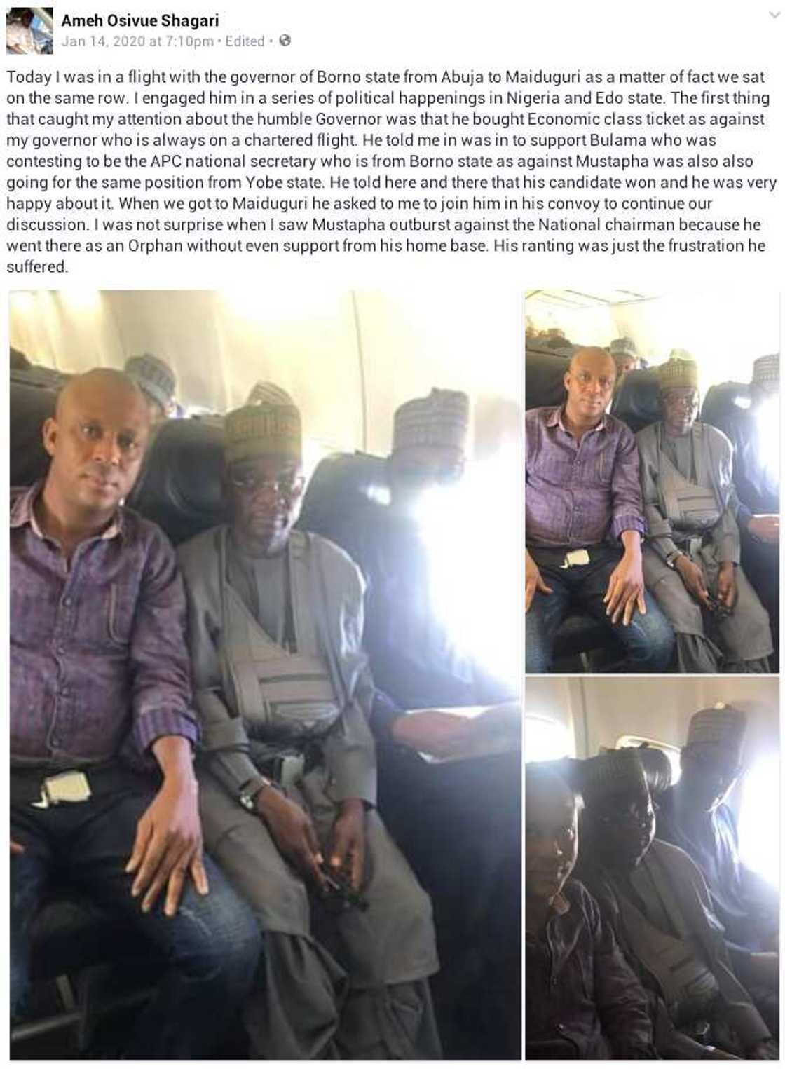 Hawan kujerar jirgi 'gama-gari' da Gwamna Zulum yayi ya jawo cece-kuce Hawan kujerar jirgi 'gama-gari' da Gwamna Zulum yayi ya jawo cece-kuce