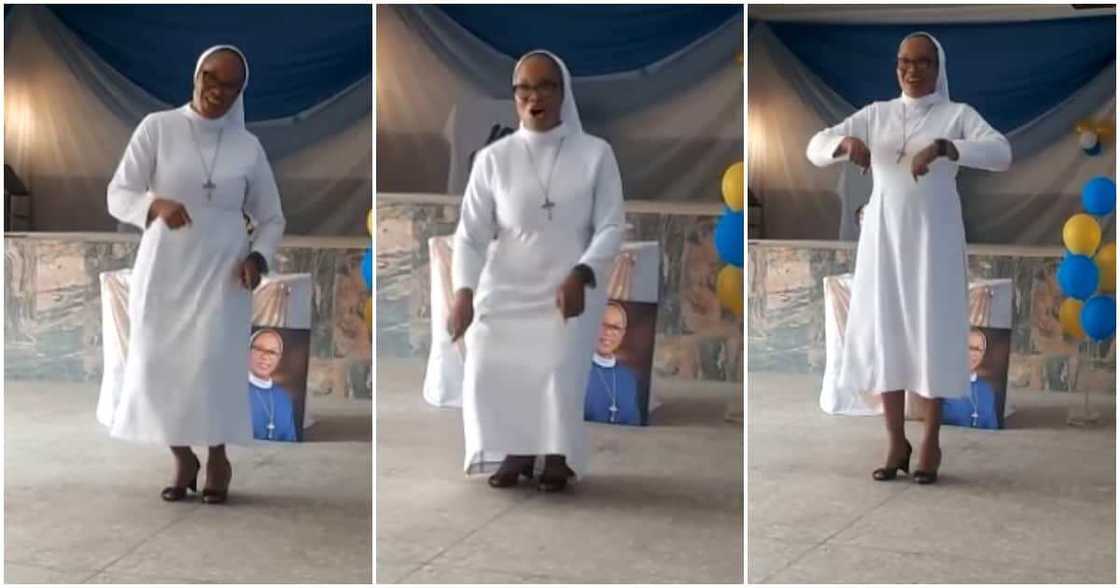 Sister joins Buga dance challenge, reverend sister dances to Buga, Buga dance challenge latest video, Kizz Daniel, Tekno