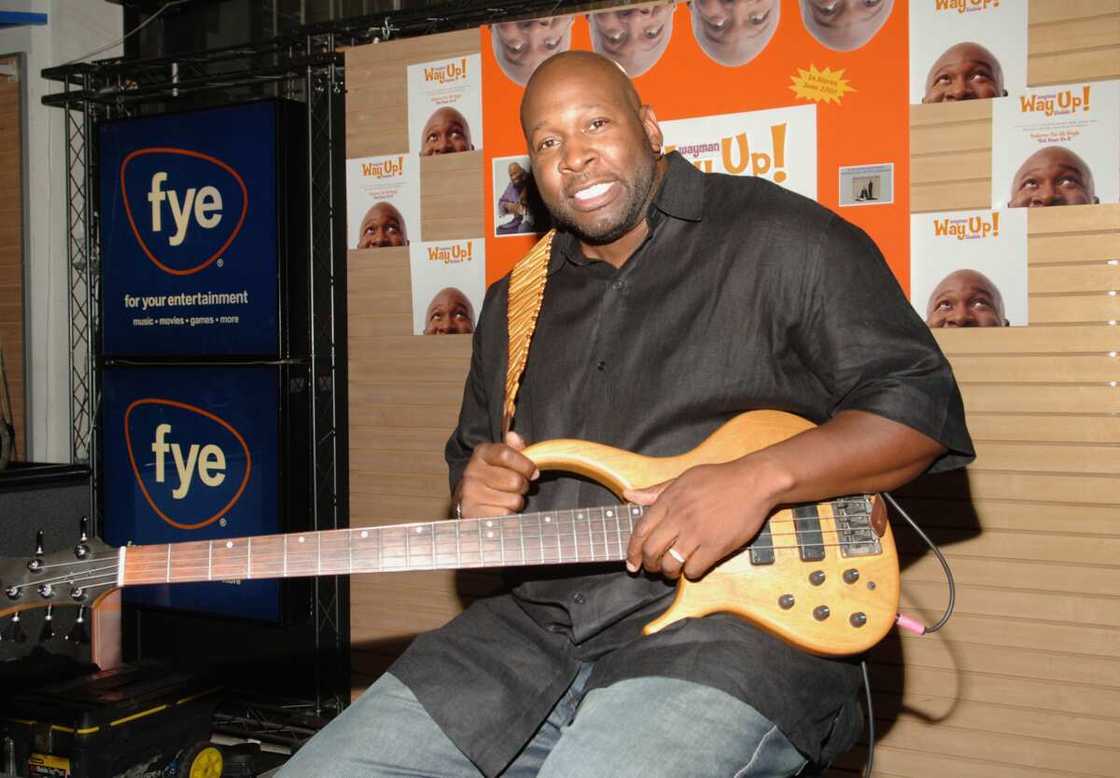 Former NBA player turned musician Wayman Tisdale performs at FYE Store in Rockefeller Plaza Former NBA player turned musician Wayman Tisdale performs at FYE Store in Rockefeller Plaza
