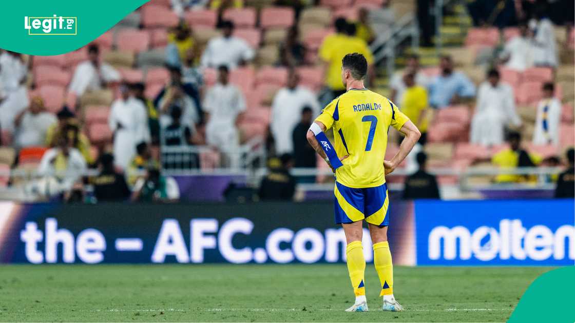 Cristiano Ronaldo, Al-Nassr, Kawasaki Frontale, King Abdullah Sports City Hall, Jeddah, Saudi Arabia, AFC Champions League. Cristiano Ronaldo, Al-Nassr, Kawasaki Frontale, King Abdullah Sports City Hall, Jeddah, Saudi Arabia, AFC Champions League.
