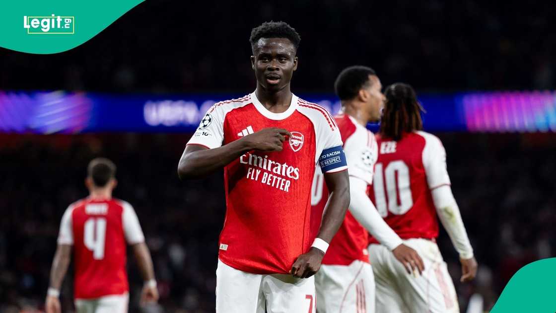 Arsenal, Bukayo Saka, Atletico Madrid, UEFA, Champions League, Football.