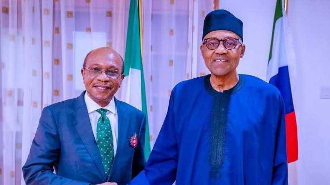 President Buhari and Emefiele President Buhari and Emefiele
