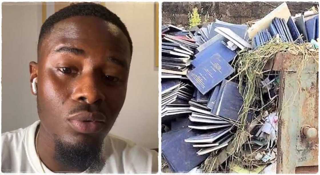 Man who said his final year project work was dumped by his school. Man who said his final year project work was dumped by his school.