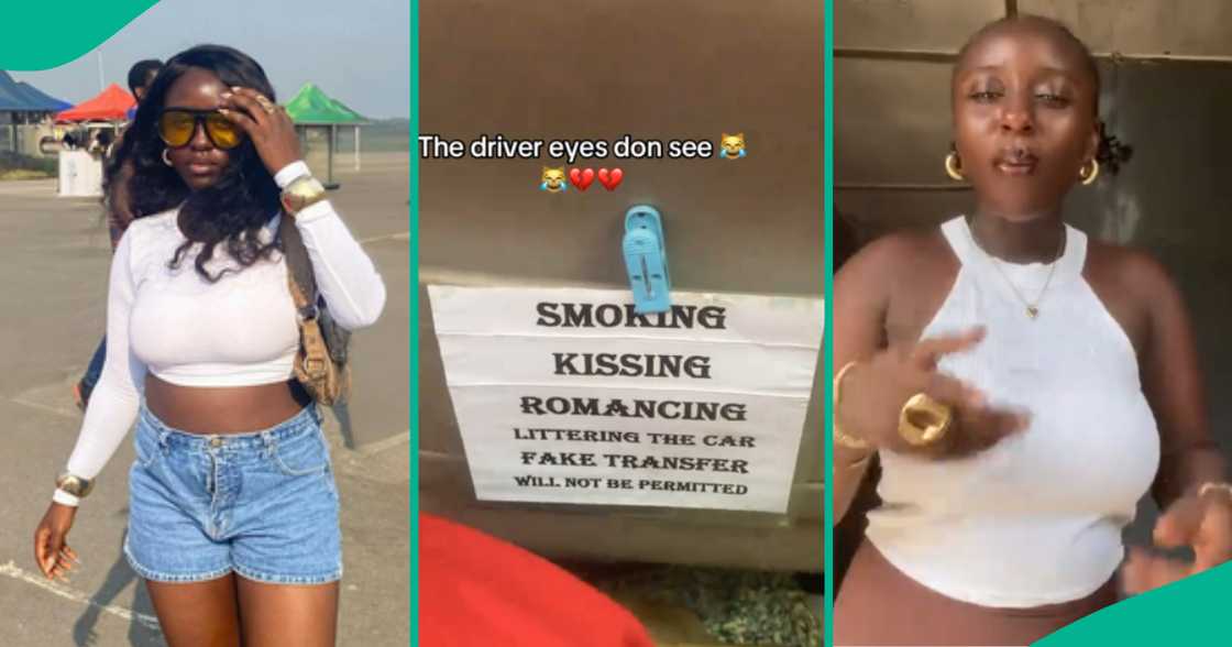 Lady shares notice driver pasted in his car that caught her attention